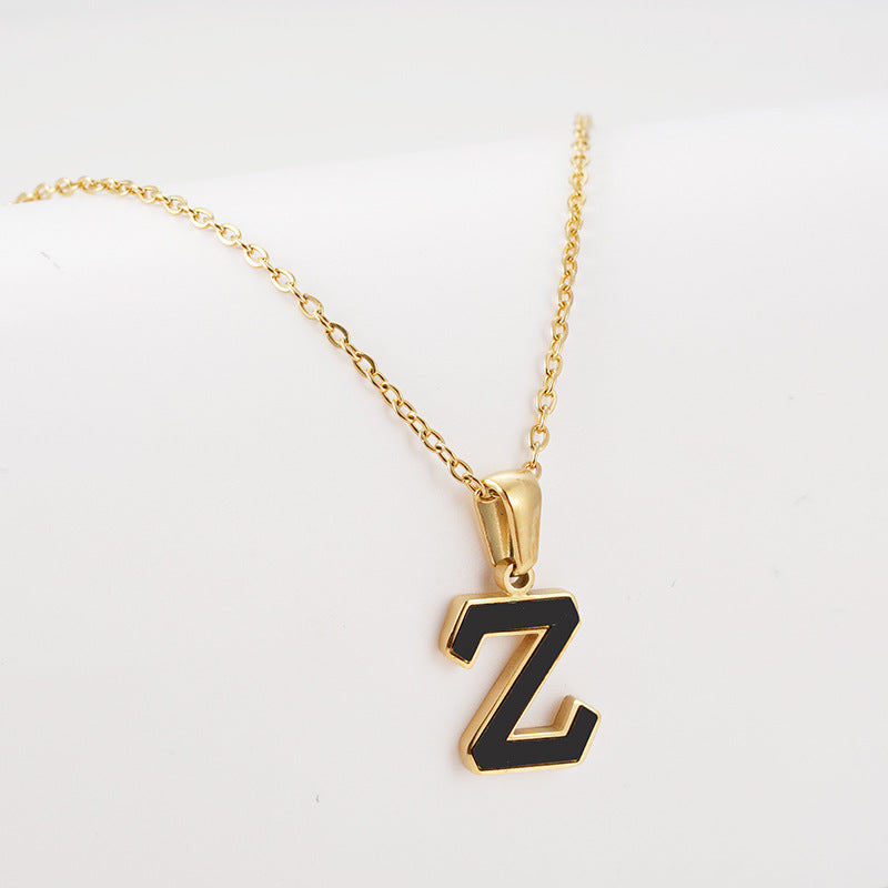 Wholesale Stainless steel letter necklace