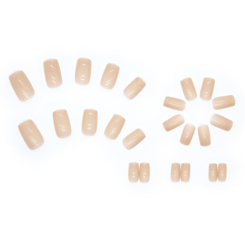 Wholesale 24 Pieces/box Nude Square Nails Kits Nail Stickers