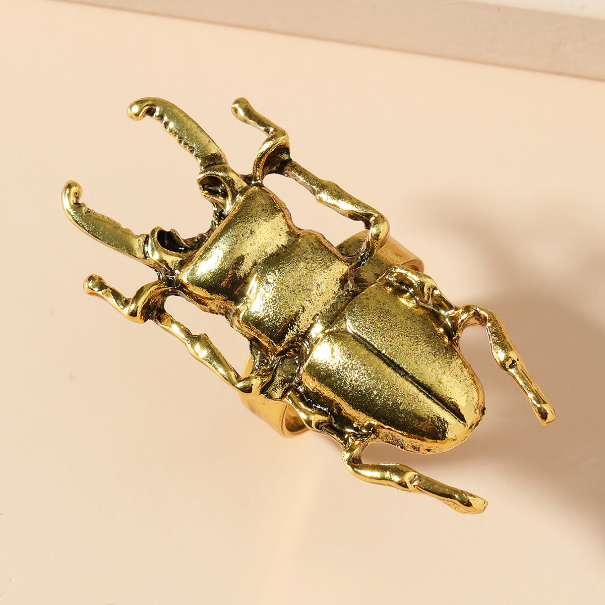 Wholesale  cartoon insect creative metal beetle ring