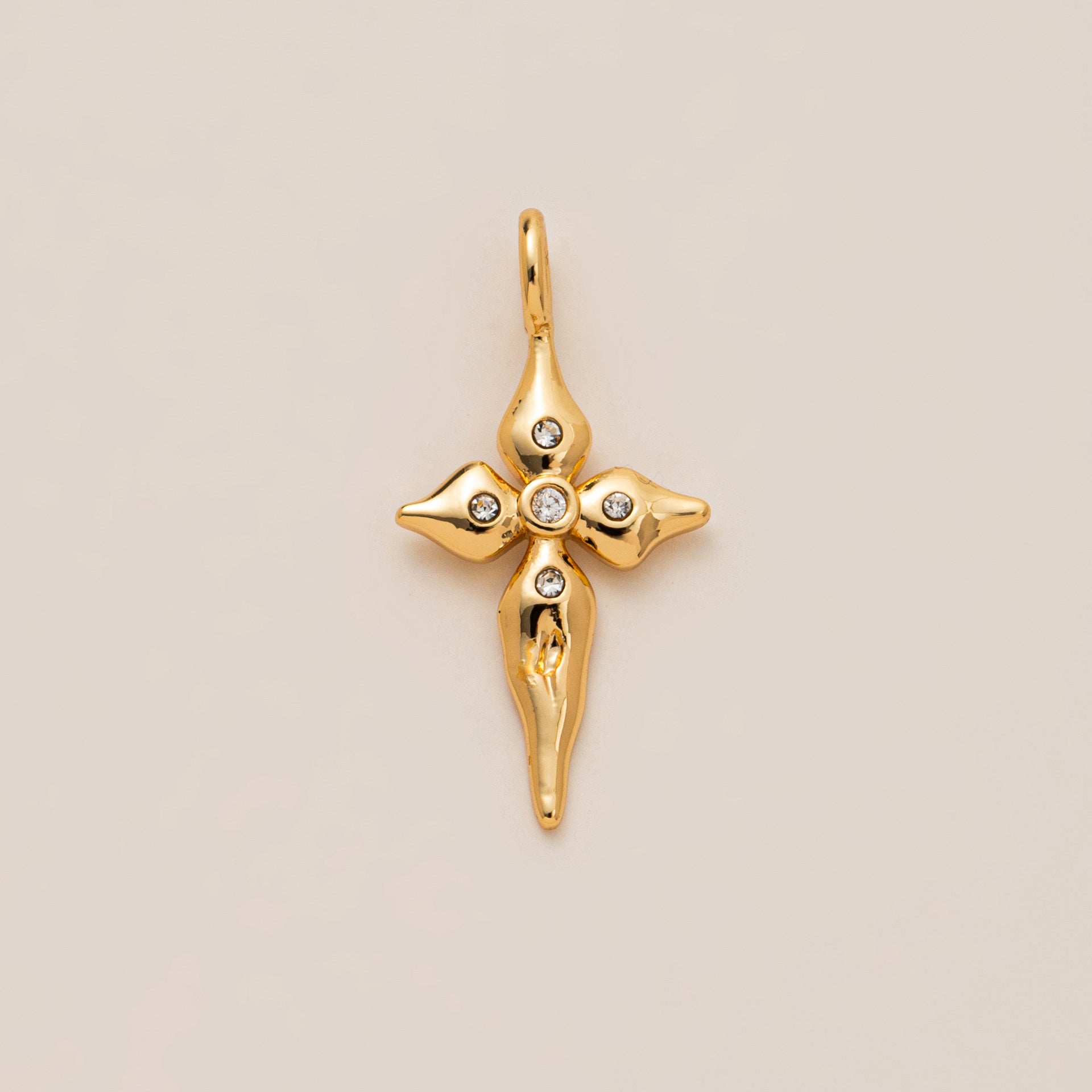 Wholesale 18K gold plated cross evil eye adjustable pendant necklace