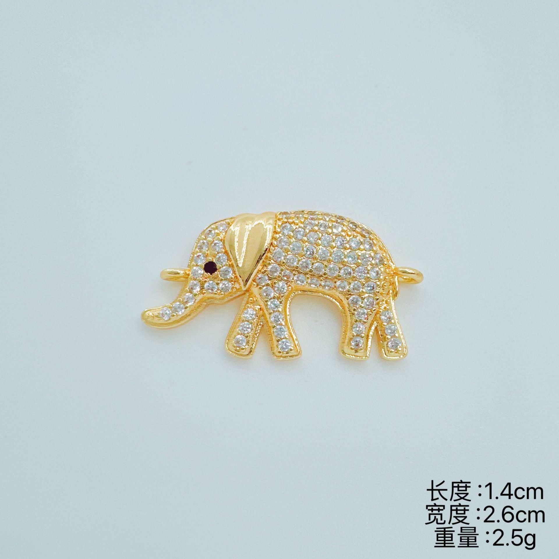 Wholesale Copper Electroplated Simple Elephant Pendant Necklace Fashion Jewelry Accessory