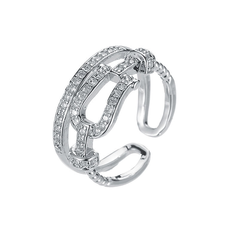 Wholesale Lock knot ring female  open ring