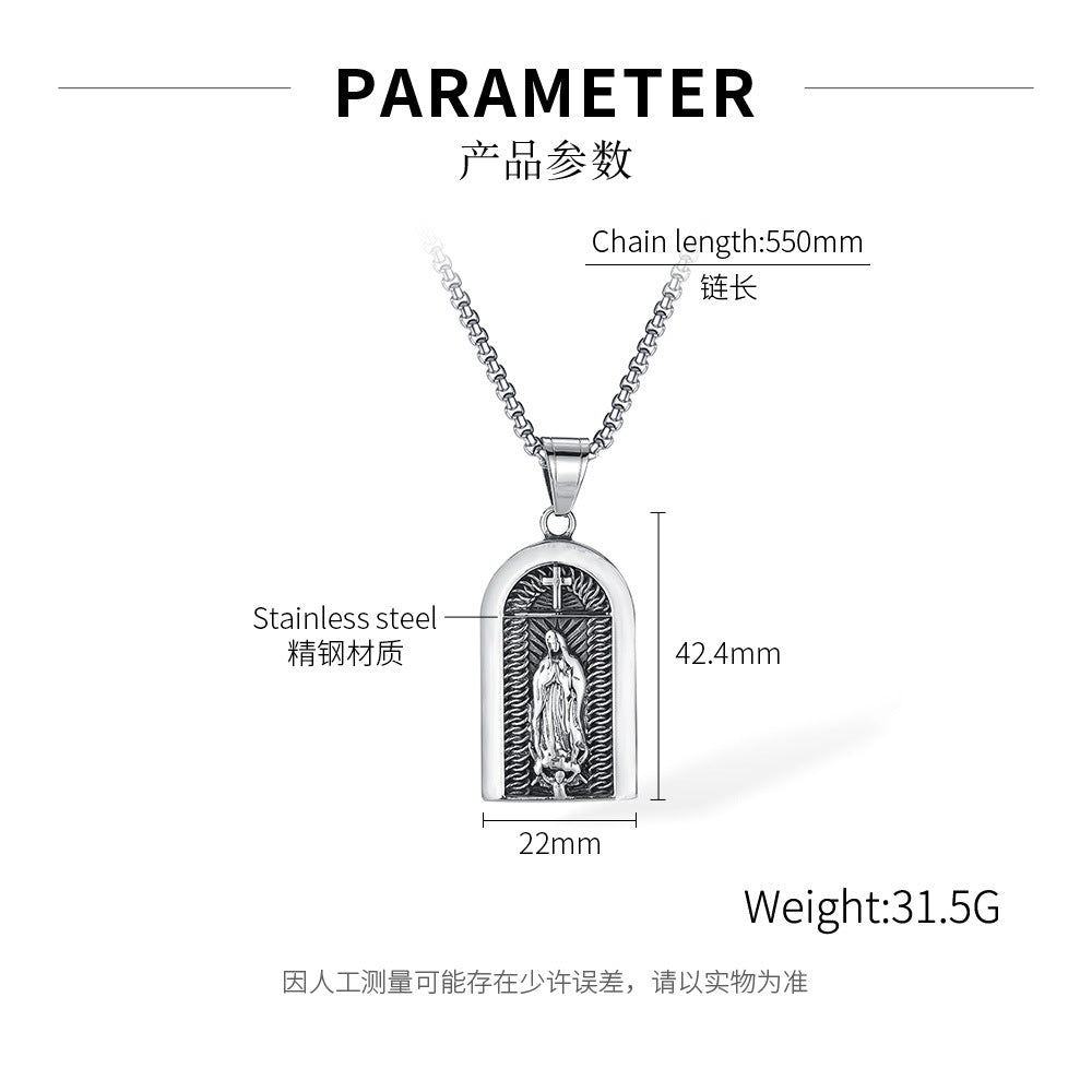 Wholesale Punk Style Stainless Steel Cross Necklace ACC-NE-OPK006