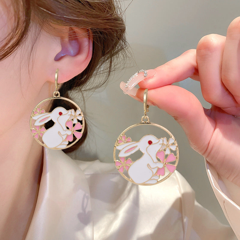 Wholesale Geometric Round Easter Alloy Drop Earrings