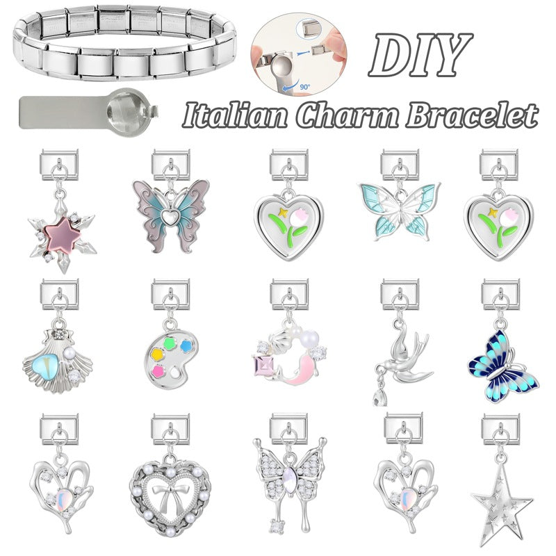 Wholesale Italian steel pendant bracelet module accessories necklace DIY