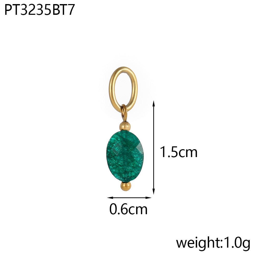Wholesale DIY pendant accessories 14 color natural stone accessories