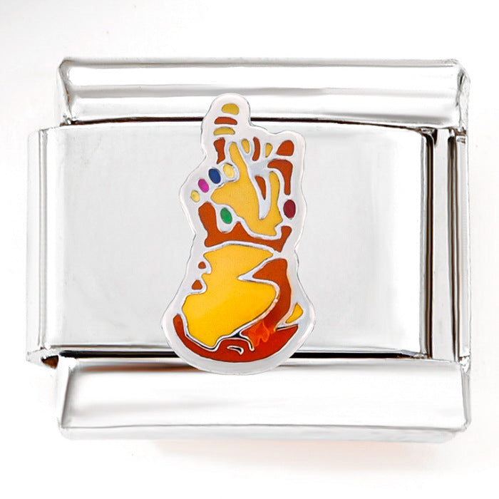 Wholesale Italian Charm Bracelet 9mm DIY Splicing Mountaineering Team Sunflower Stainless Steel Composable Bracelet