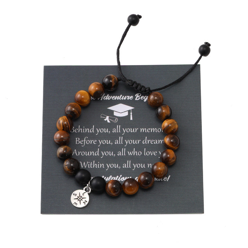 Wholesale  colorful emperor stone compass beaded bracelet