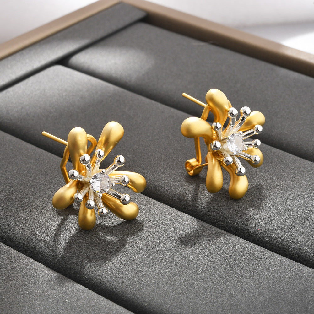 Wholesale  cute flower personality simple earrings