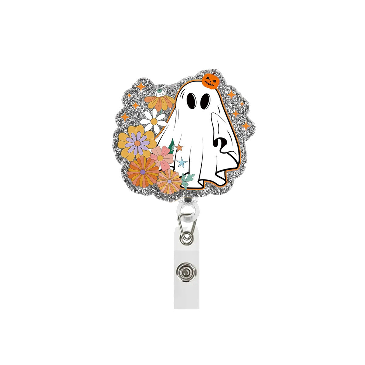 Wholesale Acrylic Ghost Retractable Badge Reel  Gift DIY Accessory