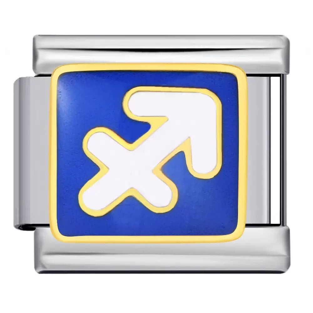 Bracelet de charme italien en gros 9 mm DIY Splicing Zodiac en acier inoxydable Bracelet composable