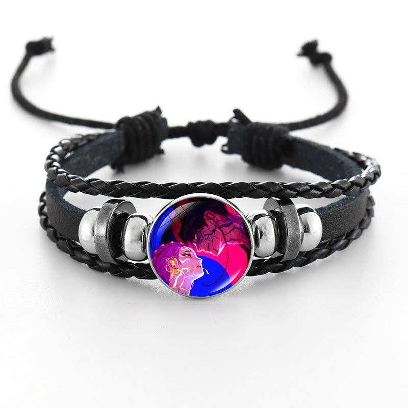 Wholesale Demon Hunter Bracelet Time Gem Bracelet Men and Women All-match Braided Black Bracelet kpop