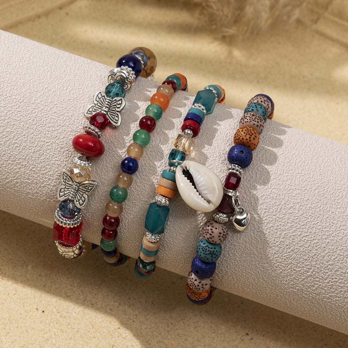 Wholesale Bohemian Resort Style Contrast Color Beaded Bracelet ACC-BT-XLH005