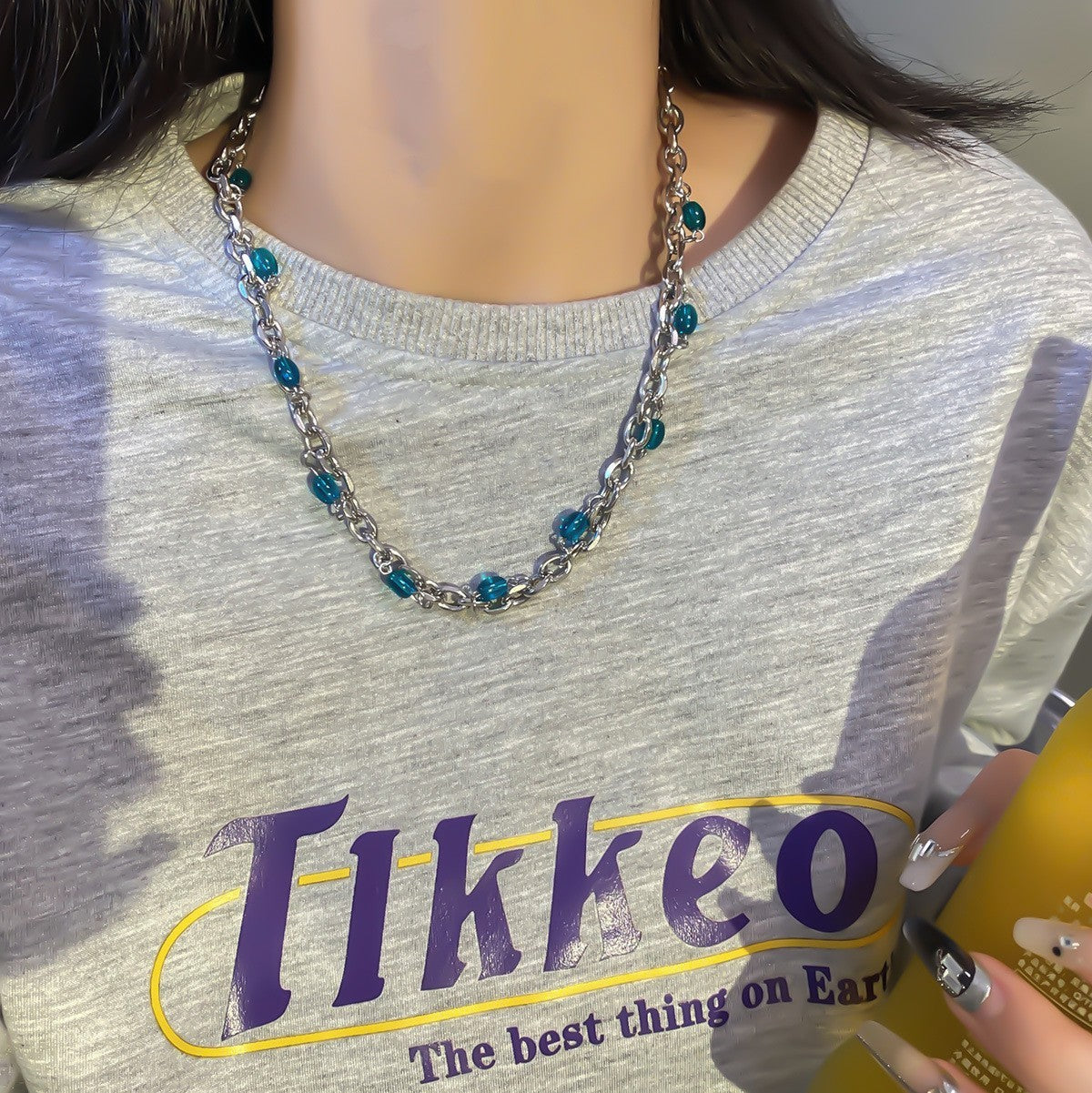 Wholesale Cross Zircon Colorfast Titanium Steel Necklace ACC-NE-NS001