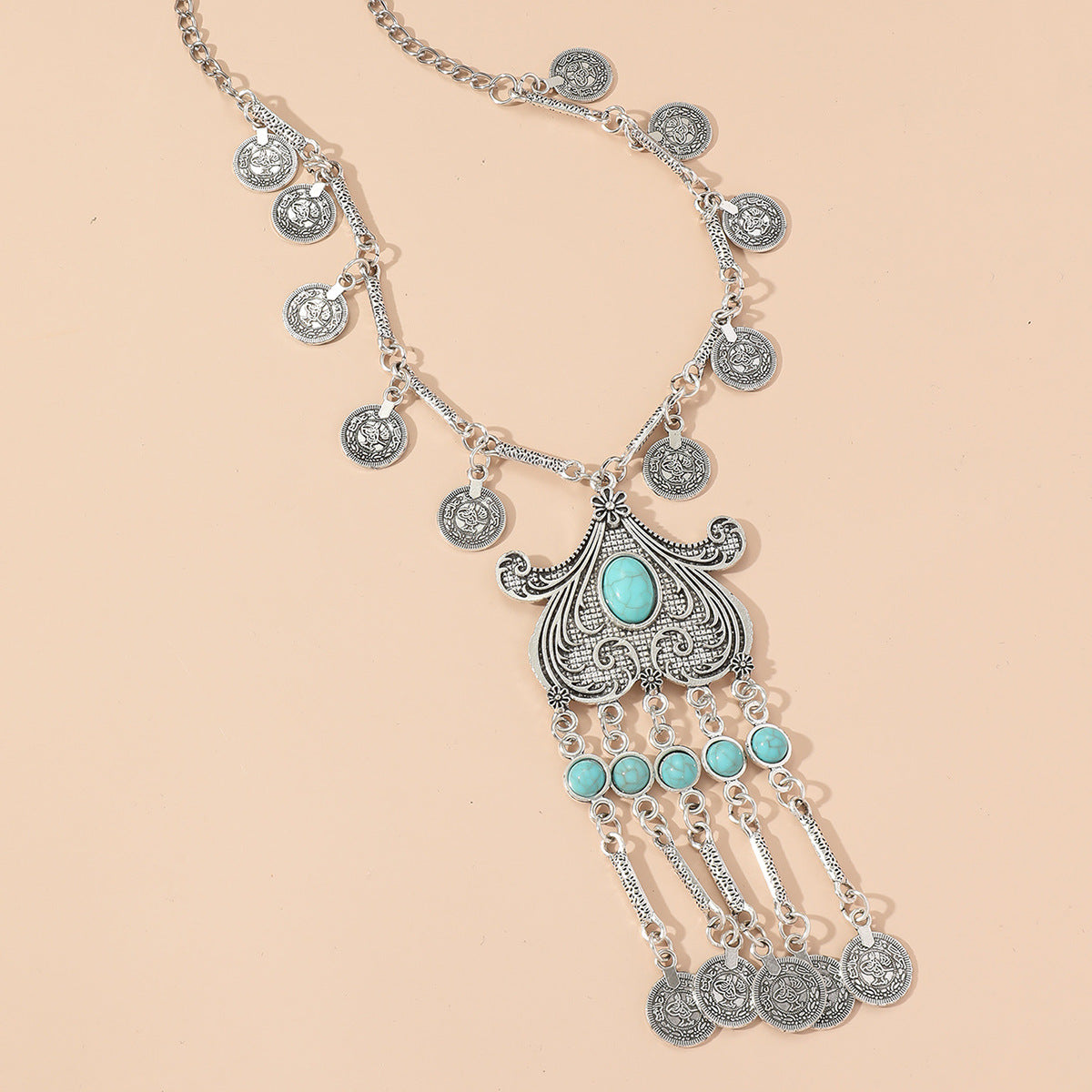 Wholesale Vintage Turquoise Alloy Necklace ACC-NE-JunJie005