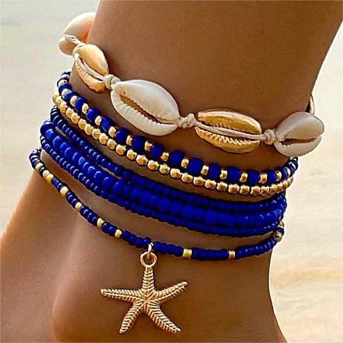 Wholesale  Bohemian Holiday Style Shell Beaded Braided Bracelet