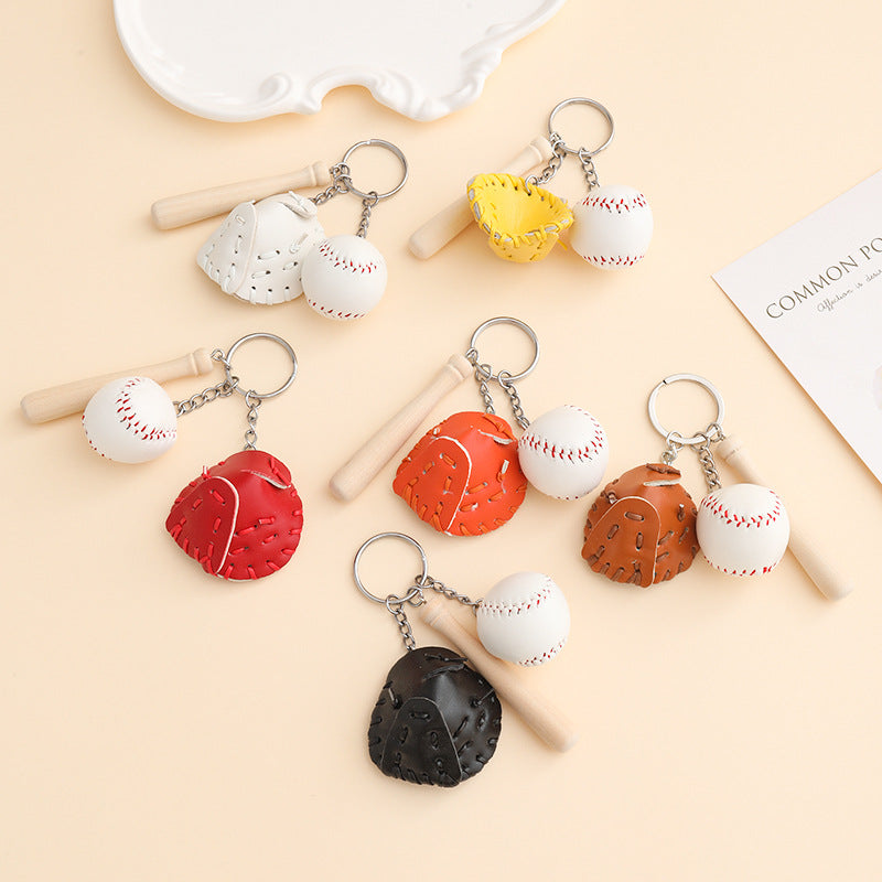 Wholesale  Mini Baseball Three-Piece Keychain