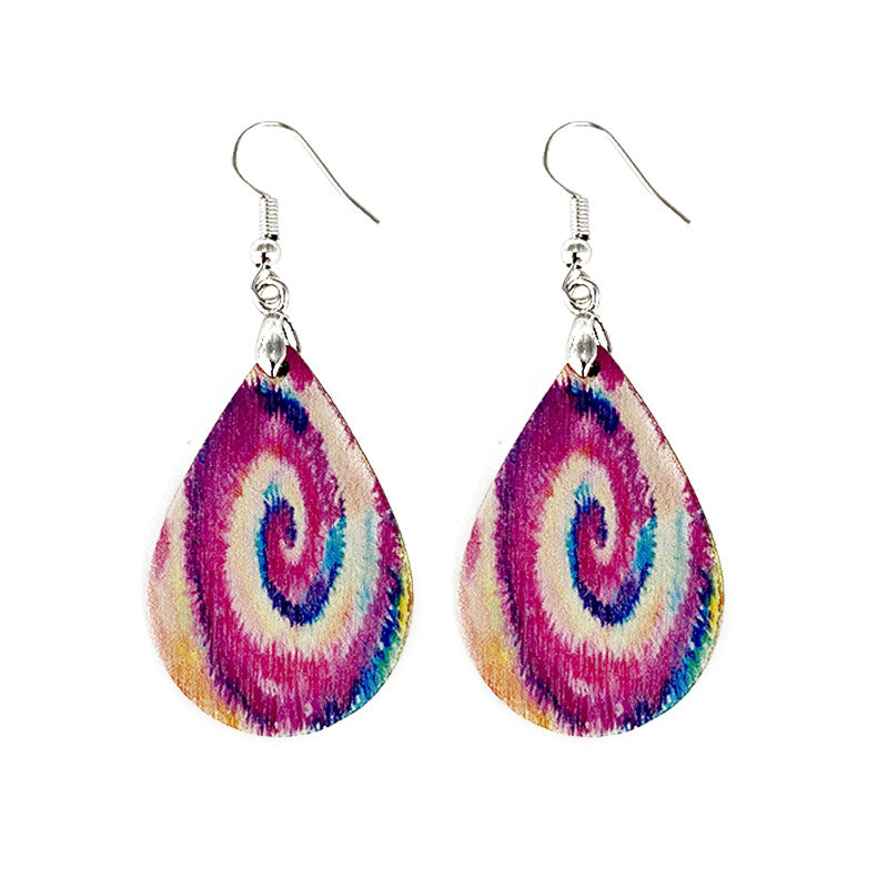 Wholesale Waves Wooden Earrings