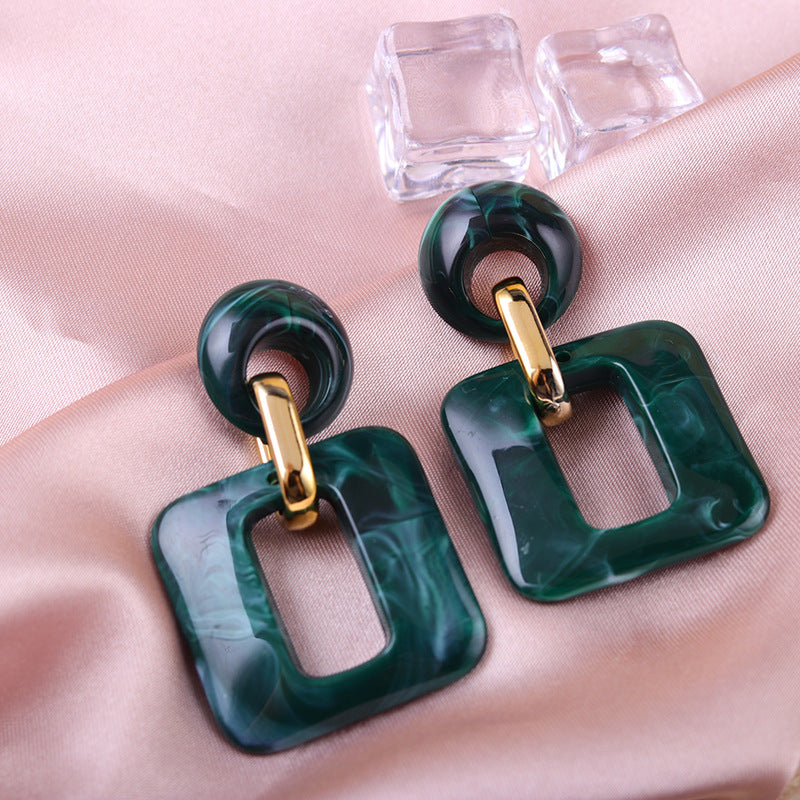 Wholesale  Geometry Square Acrylic Earrings