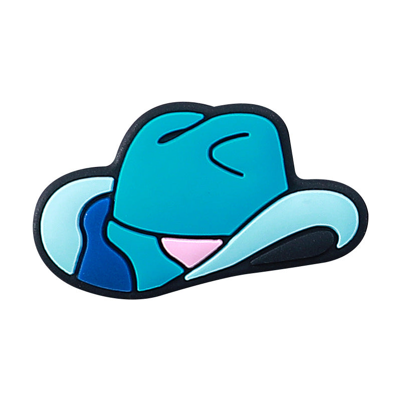 Wholesale 20pcs Western Style Cowboy Hat Silicone Beads Focal Beads DIY Beading Accessories ACC-BDS-RongFa007