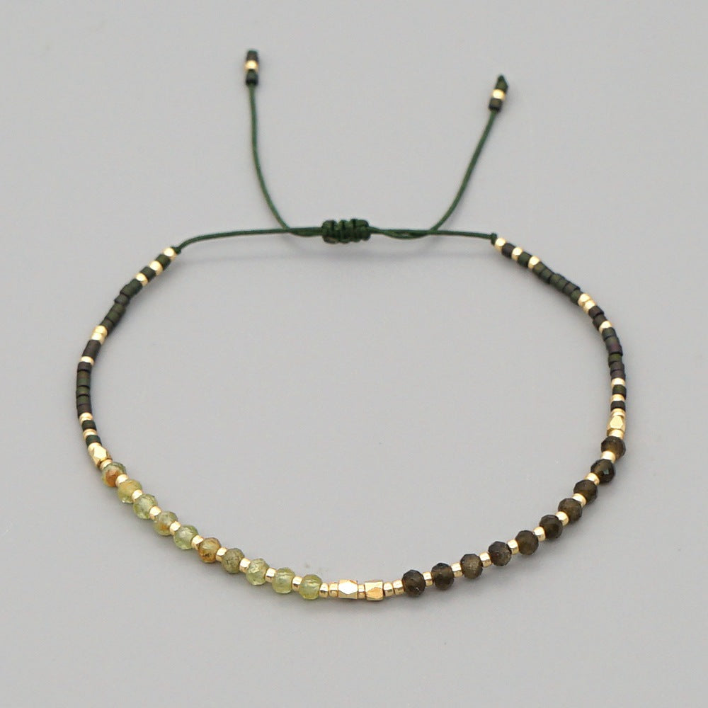 Bracelet perlé naturel de style bohème en gros