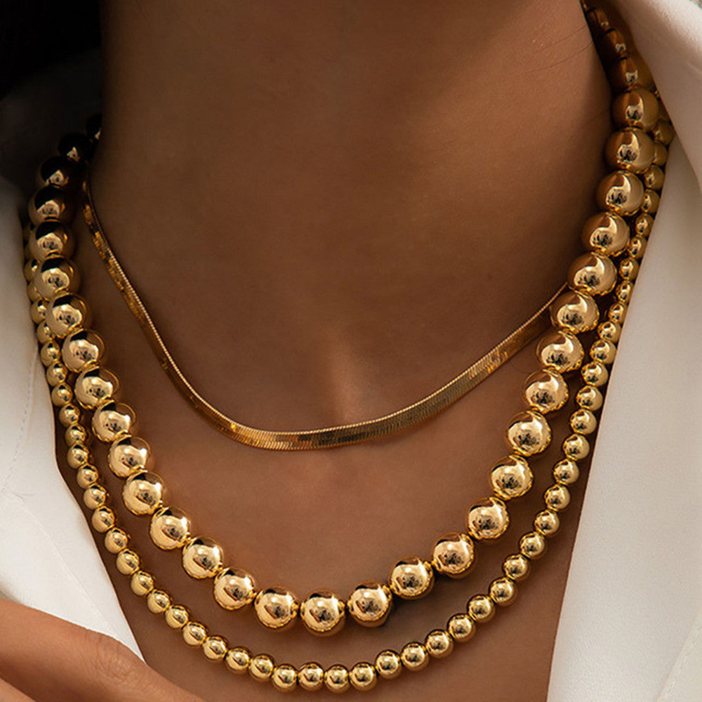 Wholesale Snake bone thick multi-layered necklace