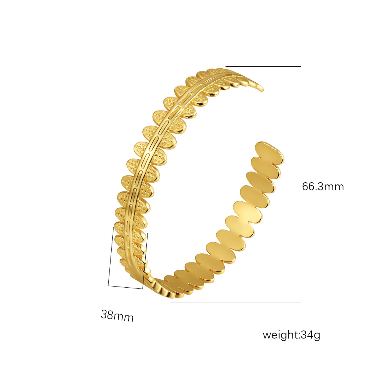 Wholesale Stainless Steel Open C Shape Bangle 18K Gold Plated Fashion Jewelry for Gift Boutique Resale