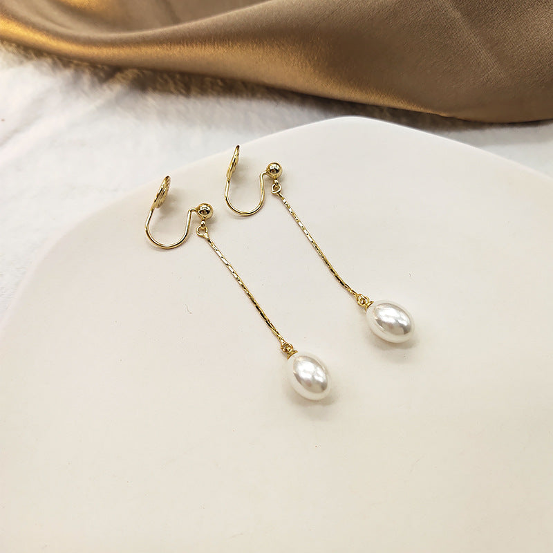 Wholesale large and small pearl tassel earrings