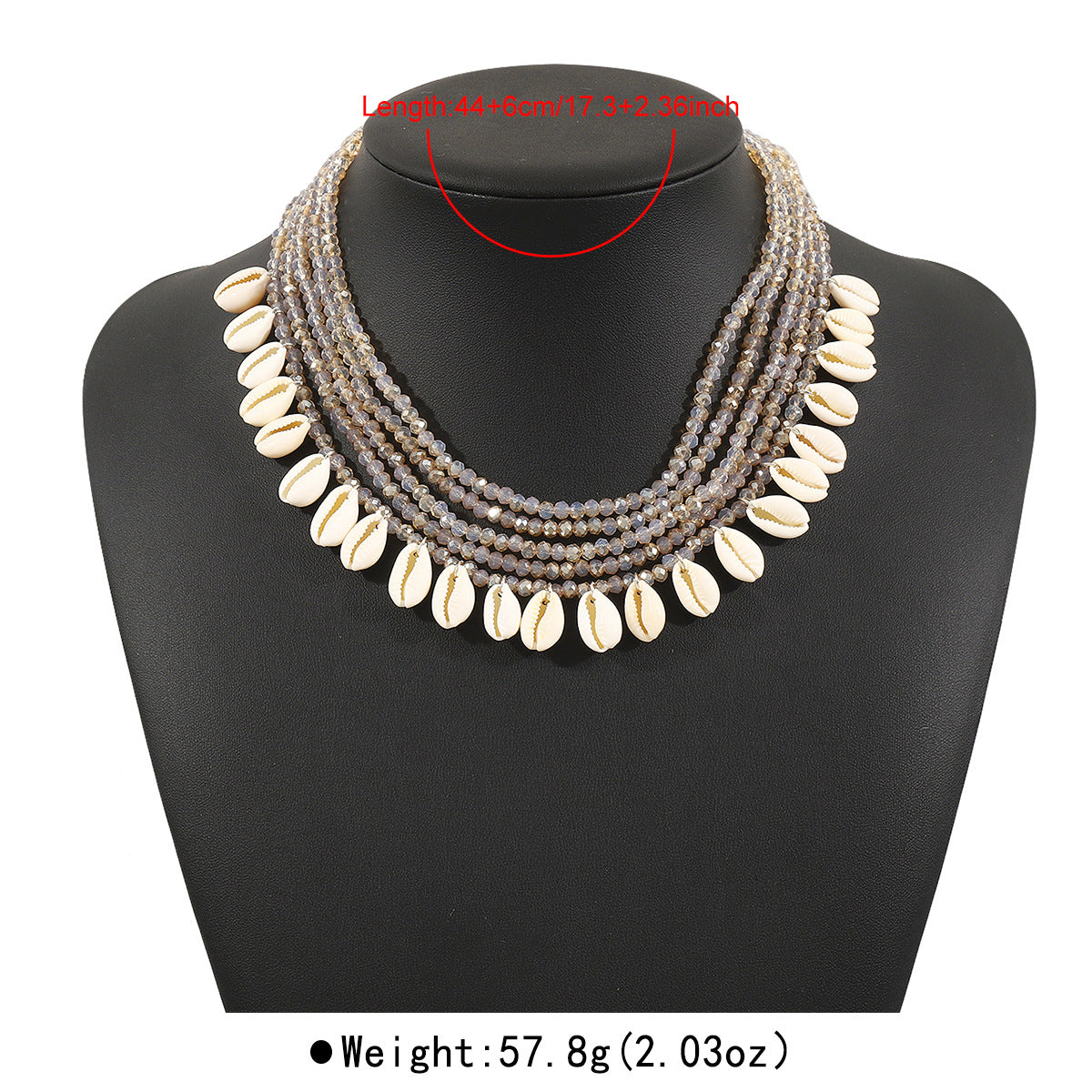 Wholesale exaggerated retro imitation crystal multi-layer necklace