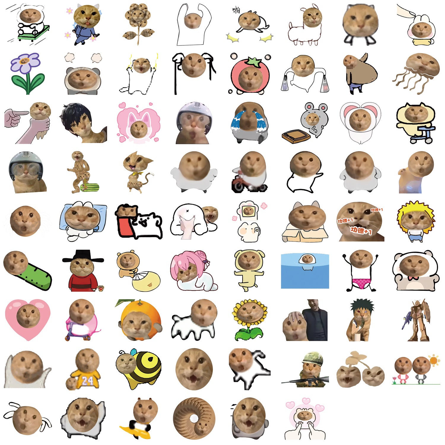 Wholesale 70pcs Abstract Cartoon Cute Stickers DIY Decorative Skateboard Phone Case PVC Waterproof Sticker