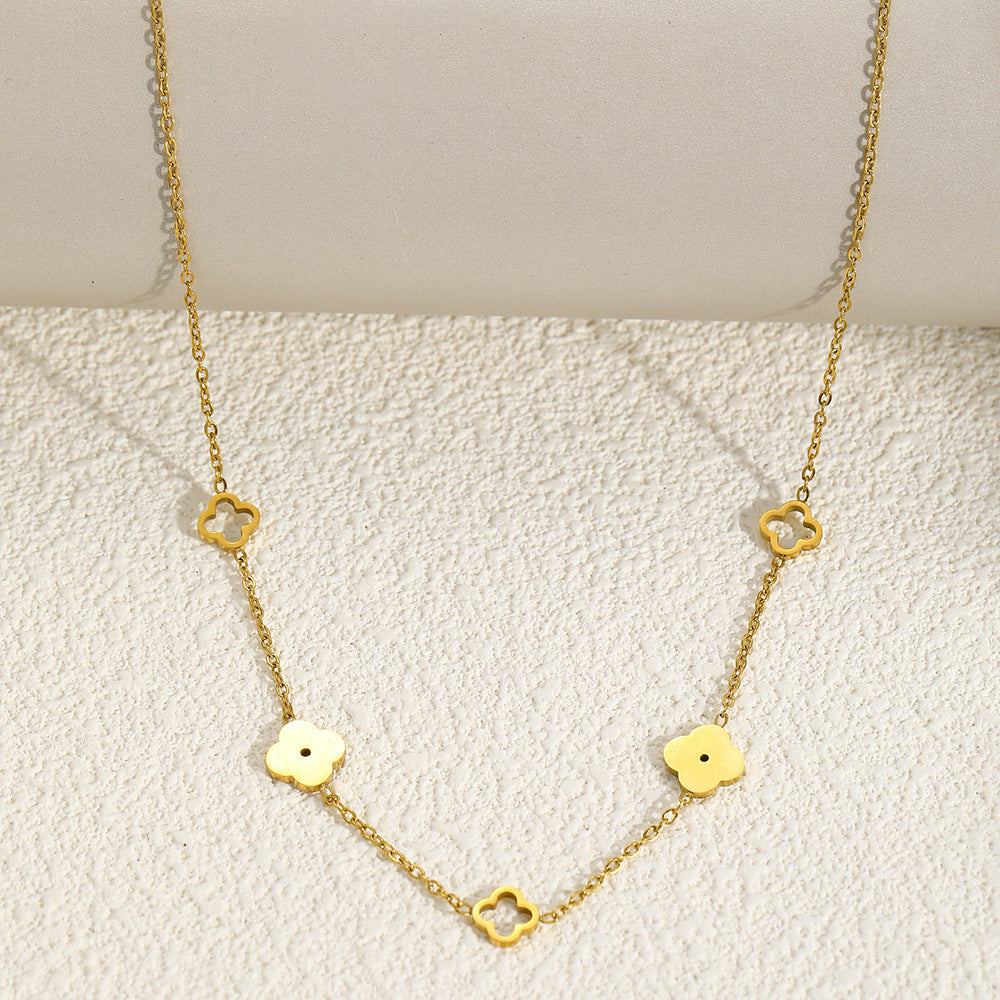 Wholesale Lucky Niche Luxury Titanium Steel Clavicle Chain
