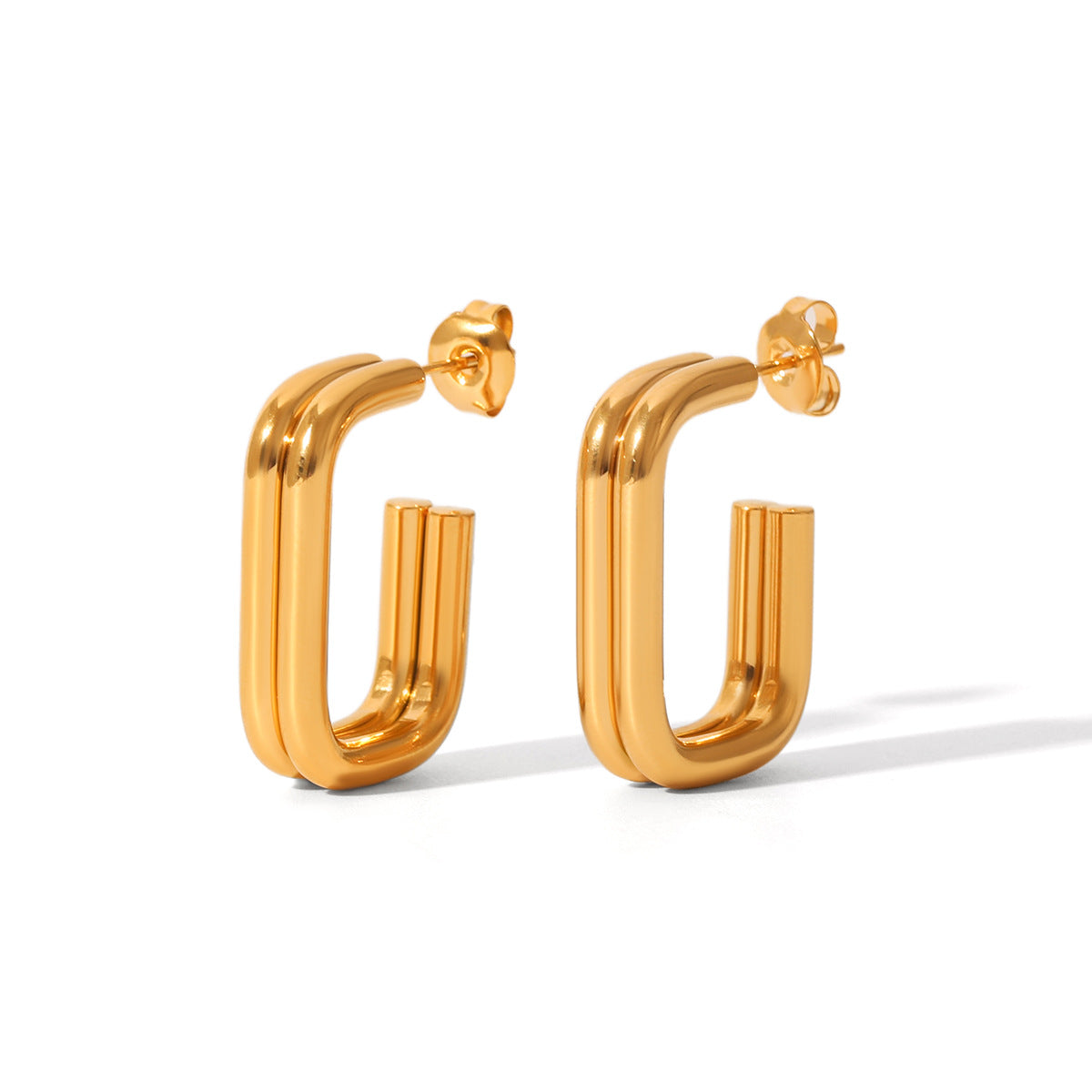 Wholesale U-shaped open stainless steel earrings