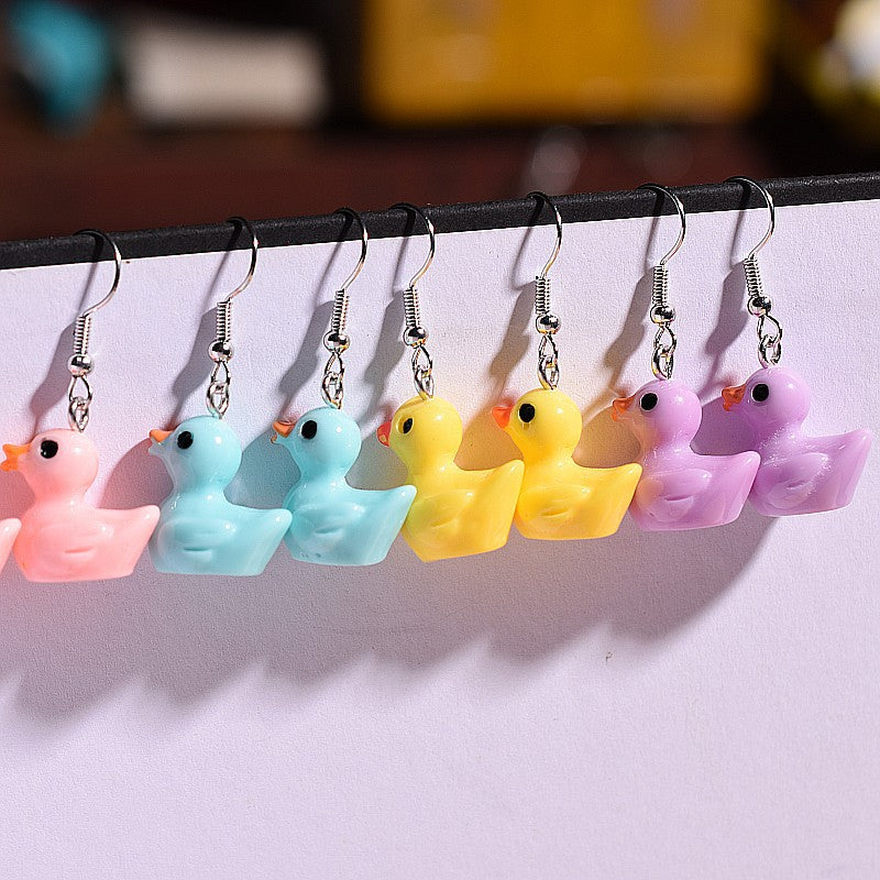 Wholesale Cute Three-dimensional Little Yellow Duck Earrings ACC-ES-Xunt005