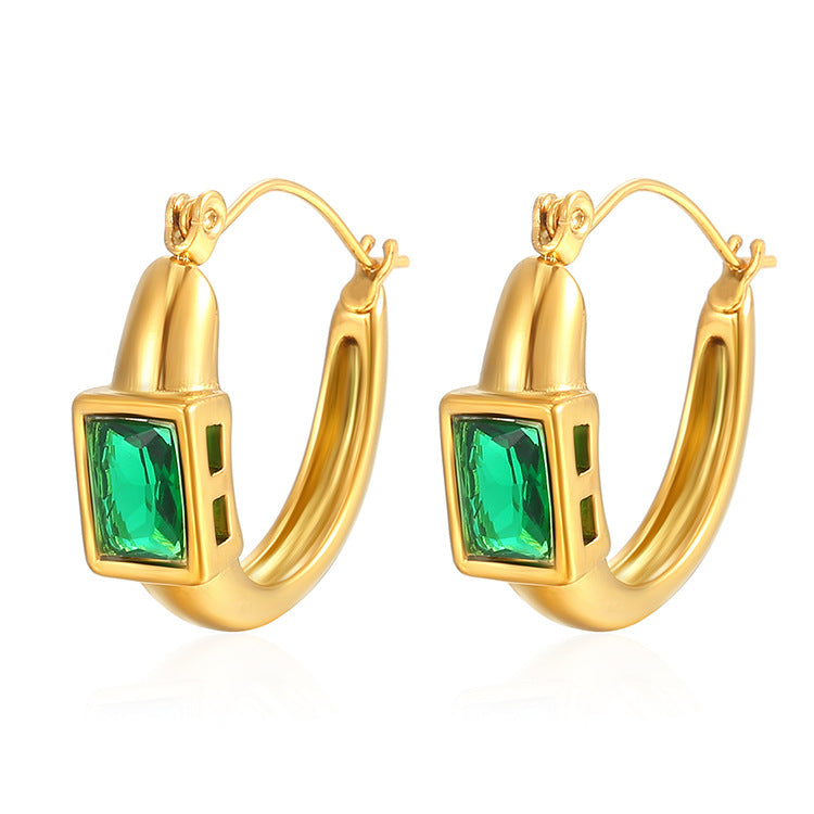 Wholesale  sticky diamond stainless steel earrings