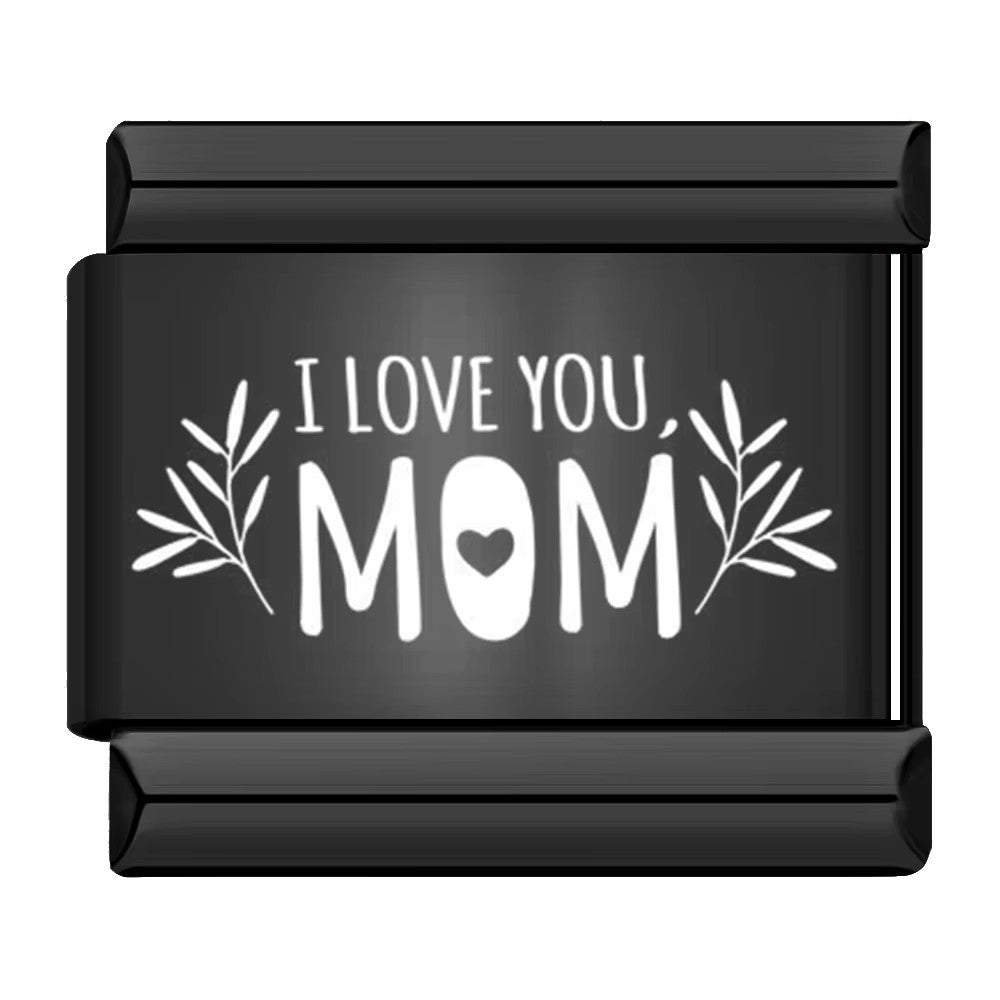 Wholesale Stainless Steel Electroplated Laser-Engraved Mother' s Day Bracelet,  DIY Splicing Elastic Boutique Resale Jewelry