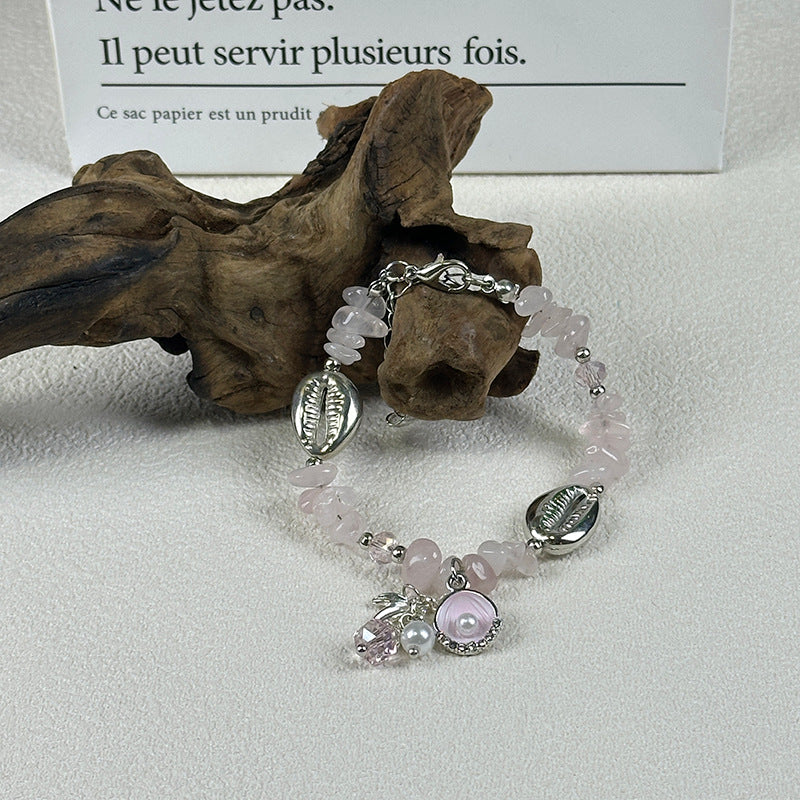 Wholesale  natural crystal irregular gravel bracelet