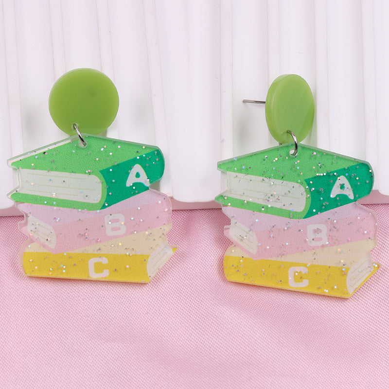 Wholesale Teacher's Day Cartoon Rainbow Acrylic Earrings ACC-ES-DA007