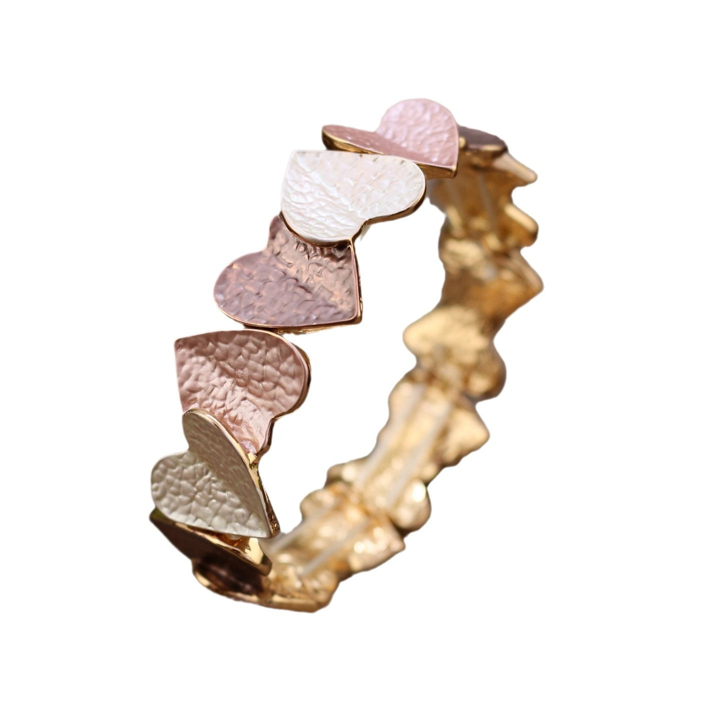 Wholesale  Elastic Heart Shaped  Alloy Jewelry Bracelet