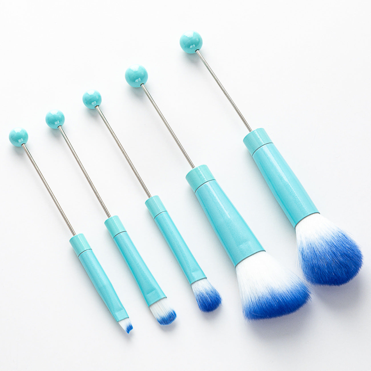 Wholesale Beadable 5-piece DIY Beaded Makeup Brush Set Beauty Tools