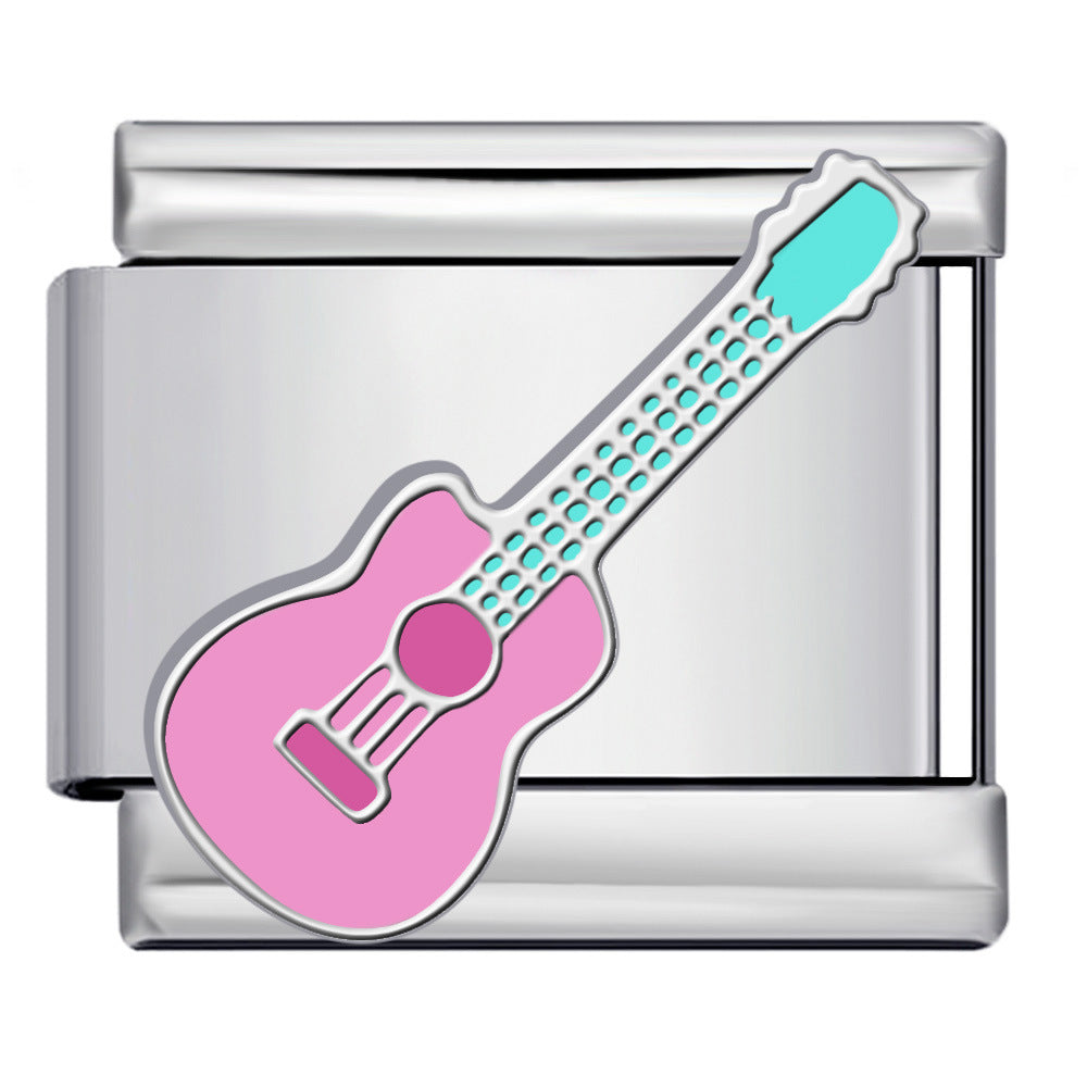 Wholesale Stainless Steel Italian Module Bracelet Titanium Steel Welding Pattern DIY  Charms