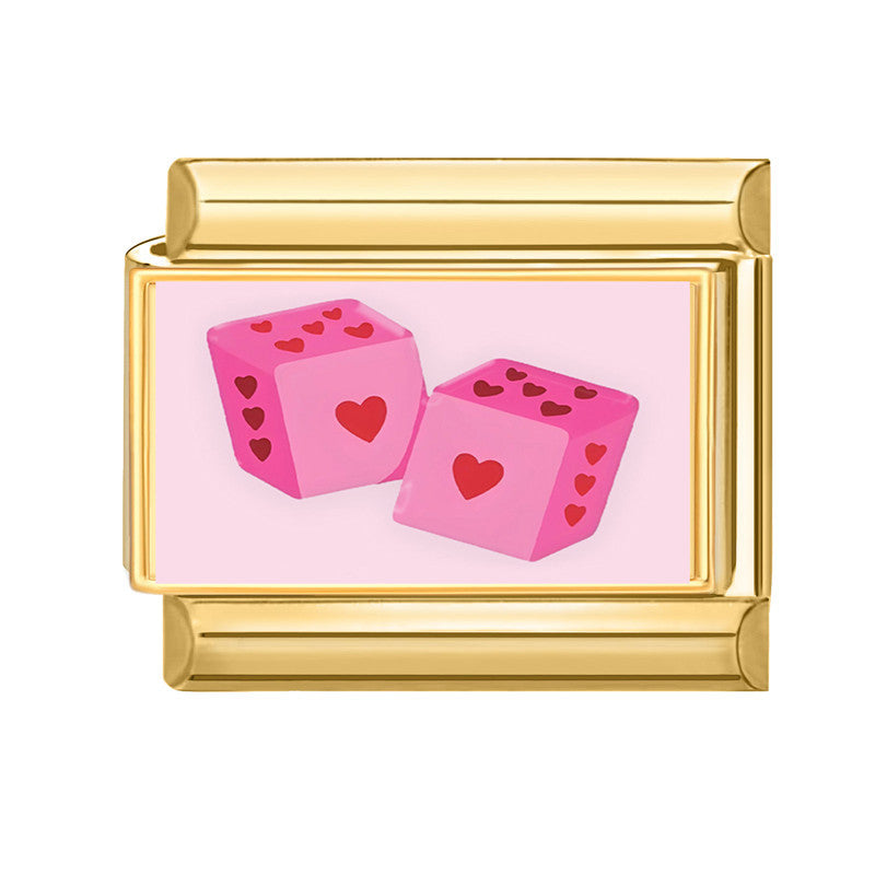 Wholesale Italian Charm Bracelet 9mm DIY Splicing Rose Pink Series Stainless Steel Composable Bracelet