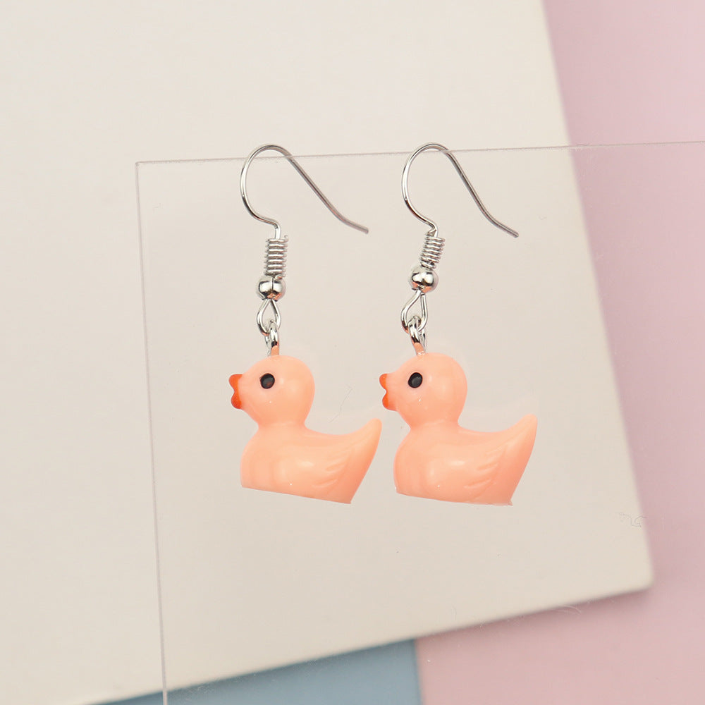 Wholesale Cartoon Animal Cute Little Duck Earrings