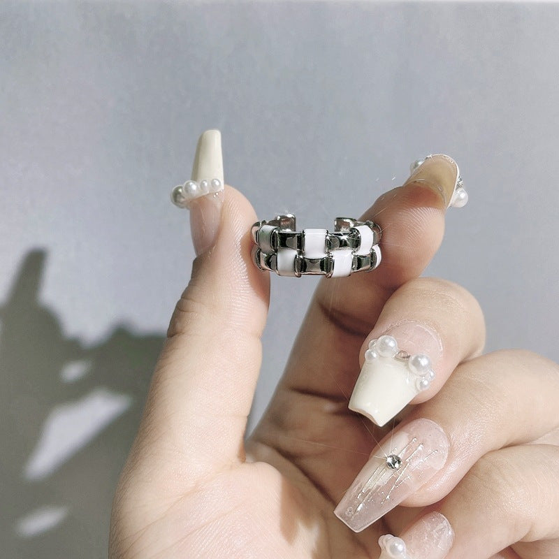 Wholesale Pearl Ring Set Braided Light Luxury Ring