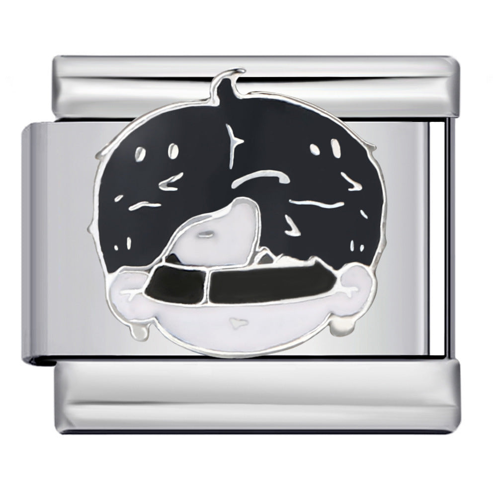 Wholesale 5pcs Italian Charm Bracelet 9mm DIY Splicing Cute Creative Stainless Steel Composable Bracelet