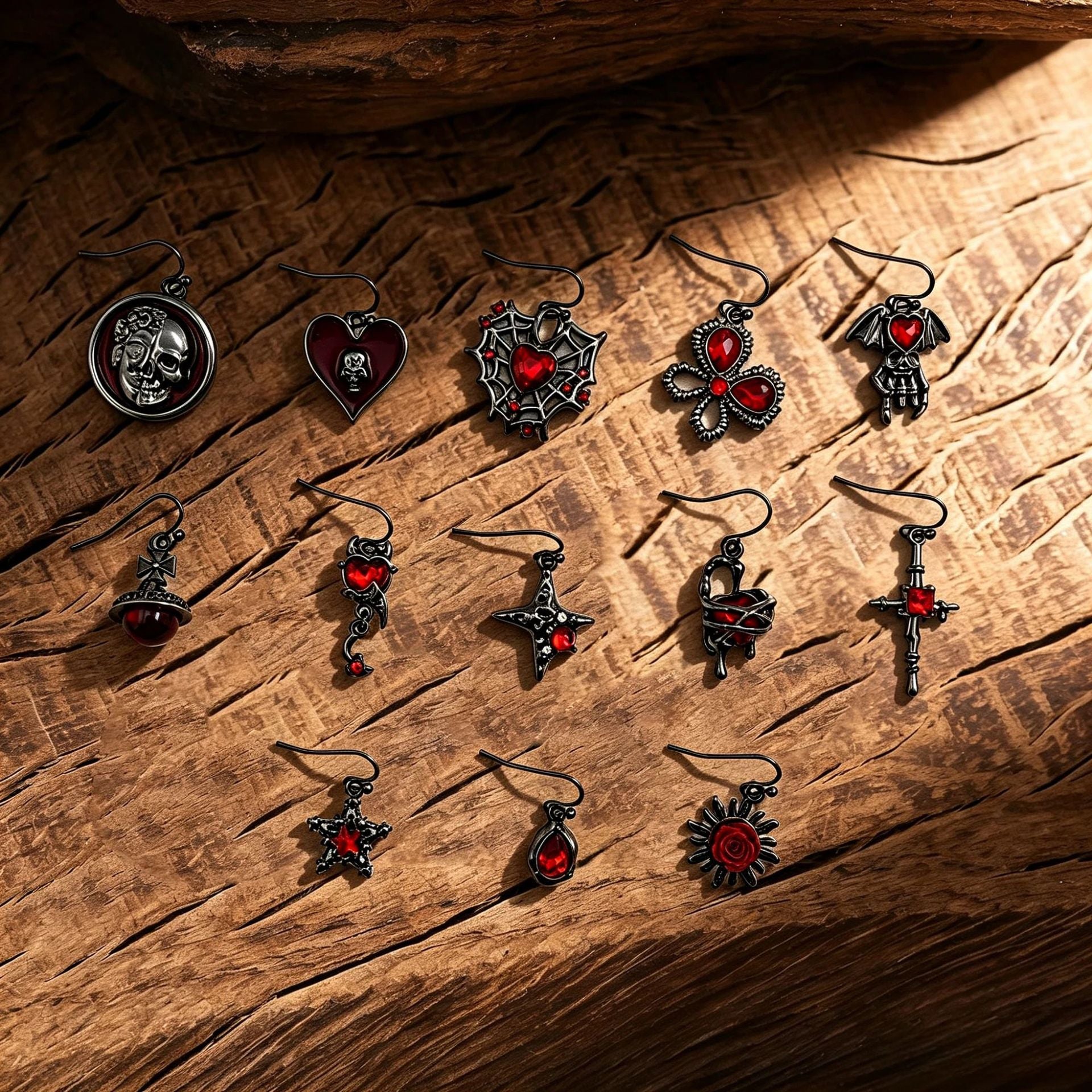 Wholesale Zinc Alloy Electroplated Gothic  Necklace Earrings Set Trendy Jewelry Accessory Gift Boutique Resale