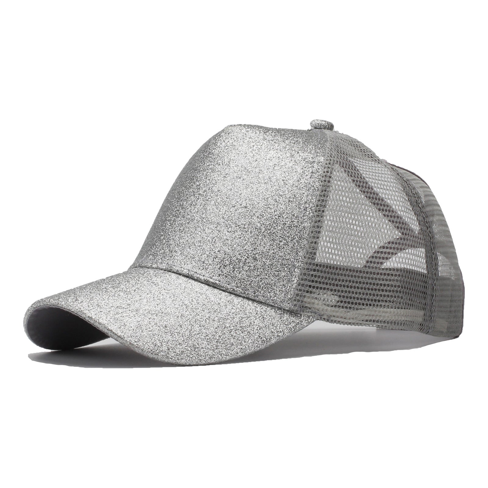 Wholesale Ponytail Cap Glitter Baseball Net Cap Peaked Cap ACC-HT-JingHong003