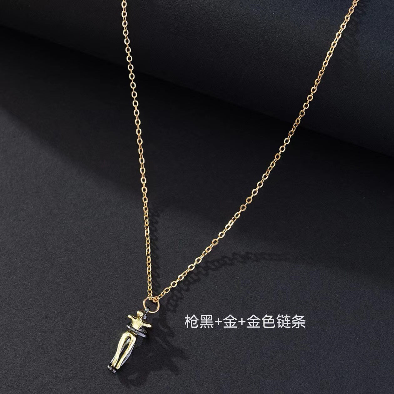 Wholesale Two-color Valentine's Day Hug Clavicle Necklace ACC-NE-QingHe003