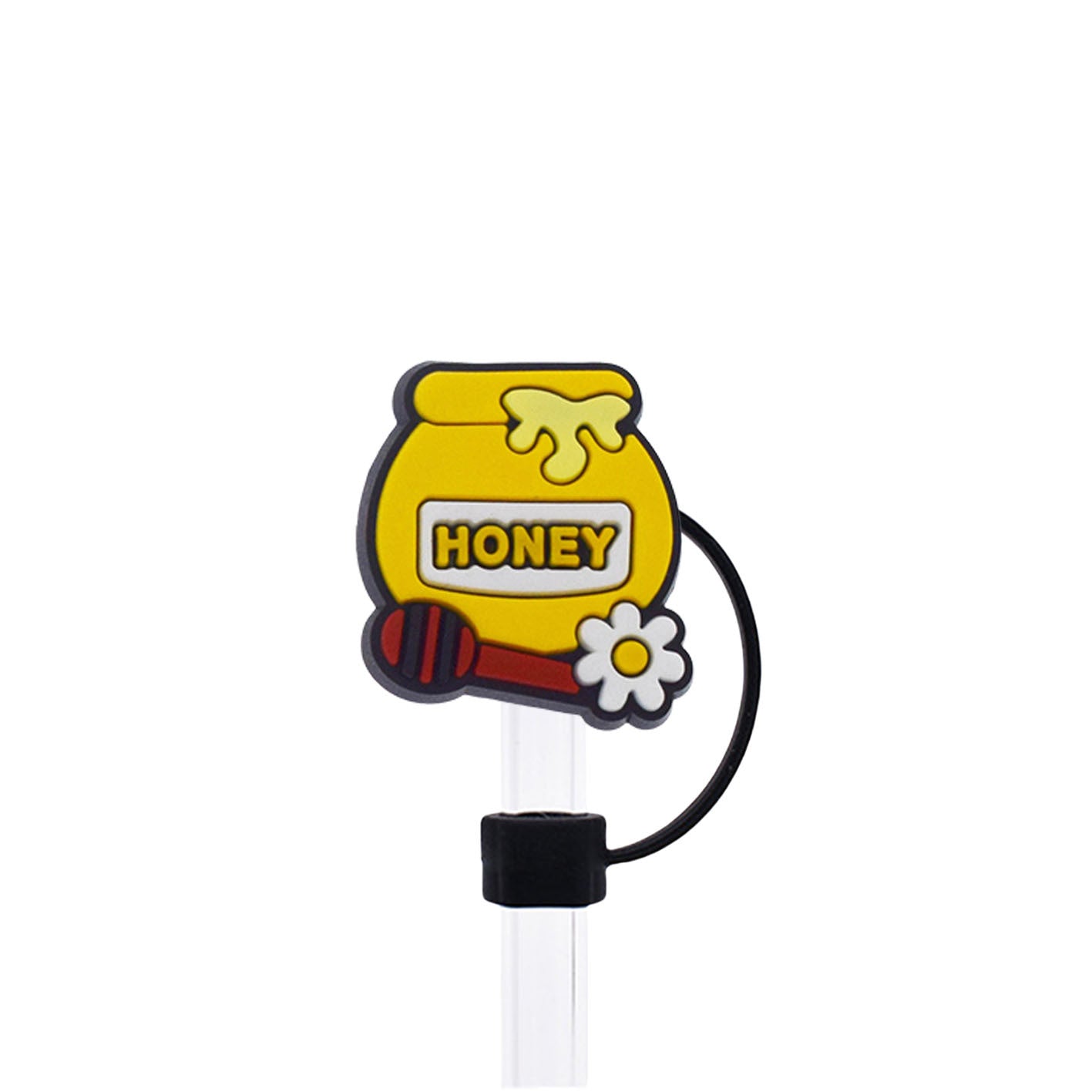 Wholesale 60pcs 10mm Straw Cover Cartoon Bee Silicone Straw Caps for Cup Decoration Straw Tube Cap ACC-SCR-SSL002