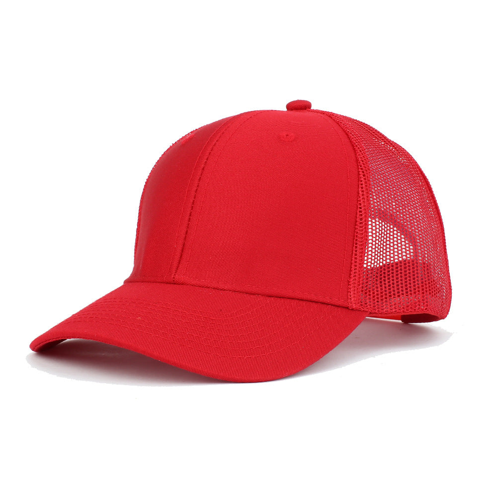 Wholesale Solid Color Trucker Hat Cotton Mesh Cap Baseball Cap ACC-HT-RongZhao030