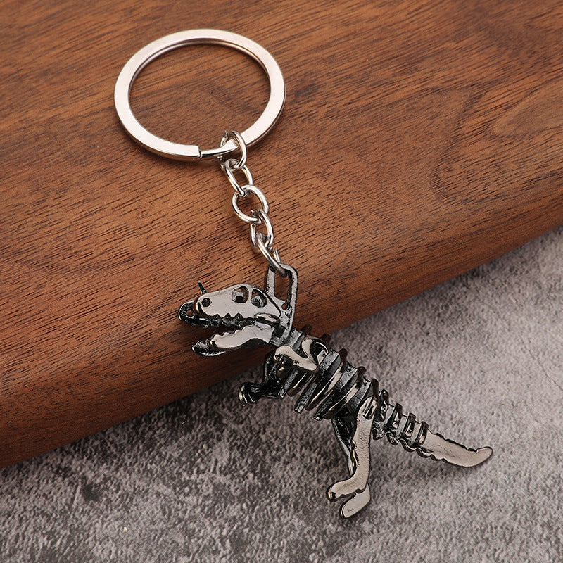 Wholesale Alloy Colorful Skull Dinosaur Keychain